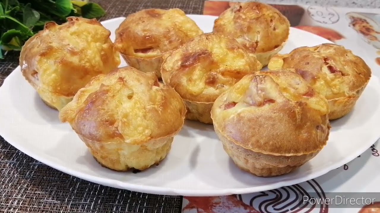 Оригинальный Завтрак Или Перекус/Маффины с Ветчиной и Сыром/Пицца-Маффины/Кекс Рецепт