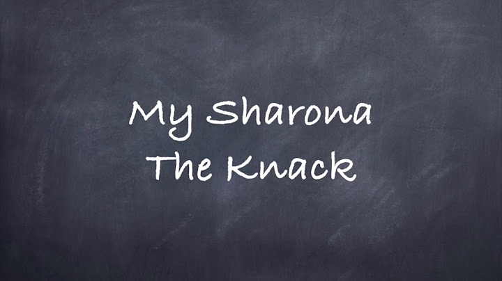 My Sharona Lyric Video version - Lyric Video performance video thumbnail