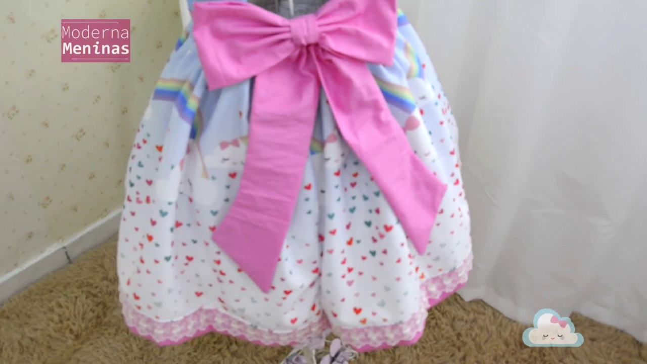 vestido infantil chuva de amor