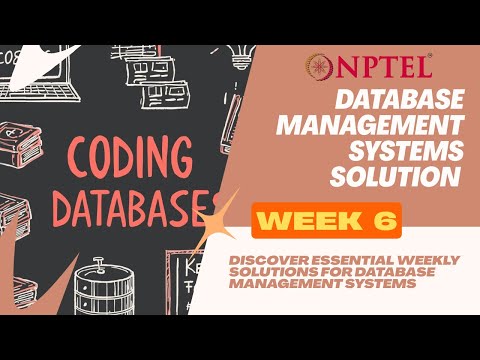 NPTEL Swayam's Database Management System | Week 6 Assignment 6 Answers | #2025 #nptel #nptelanswer