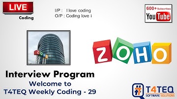 TWC - 29  - Zoho Interview Program - String Reverse -  Word to Word in C