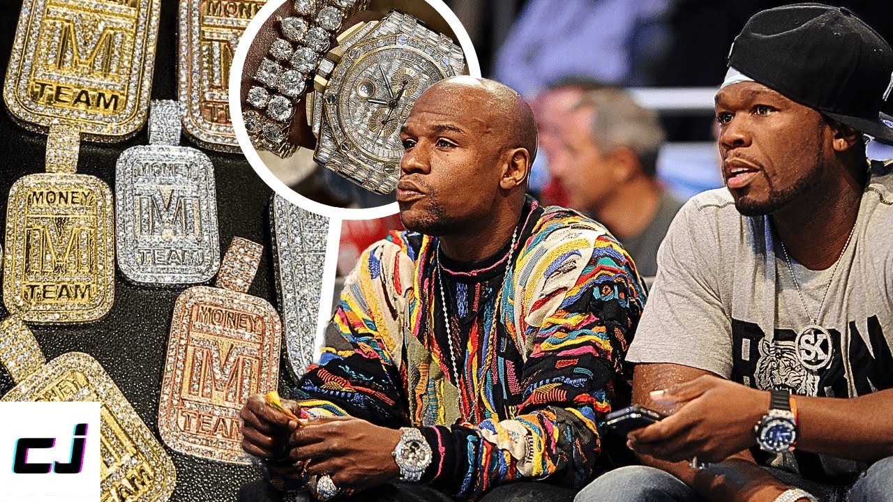 50 Cent VS Floyd Mayweather's Jewelry Collections Ice Battles YouTube