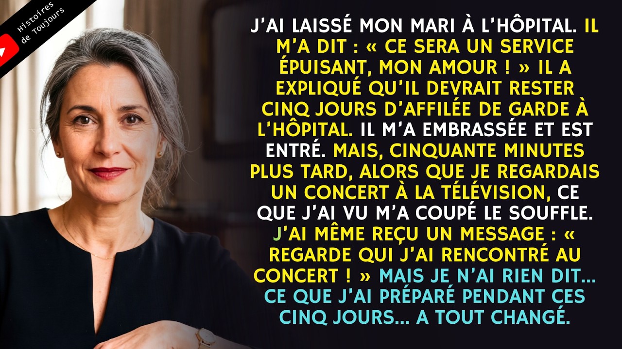 J’ai laissé mon mari à l’hôpital. Il dit :«Ce sera une garde épuisante, mon amour.» 50 min plus tard