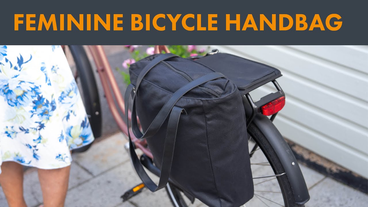 BELLA Black | Sleek Tote Bike bag | AtranVelo Side Panniers
