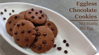 Atta Chocolate Cookies | Eggless Healthy Cookies | Chocochip Cookies Whole Wheat Cookies