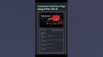 ⚡ Animated Tesla Hero Page Using HTML, CSS & JavaScript | Modern UI Design #shorts #tesla #coding