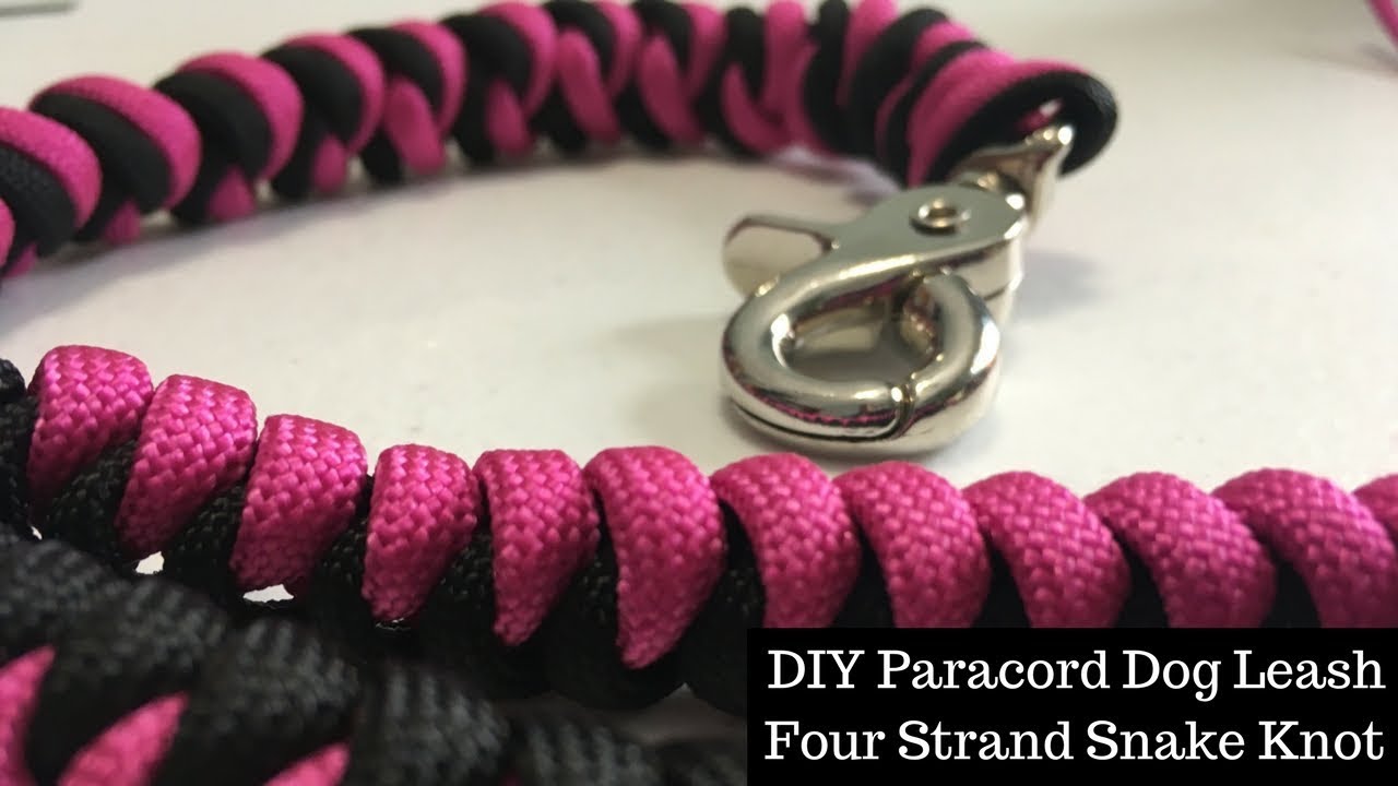 Lazy Mans Paracord Dog Leash - 4 Strand Round Braid - Paw-Palz