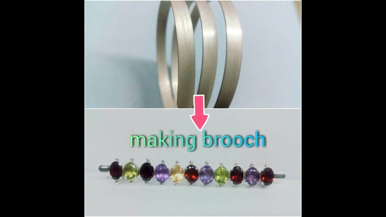 Making brooch with Natural stone - YouTube