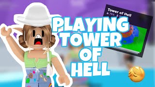 PLAYING TOWER OF HELL! || I hate this game || ~ Izzyroseroblox screenshot 2