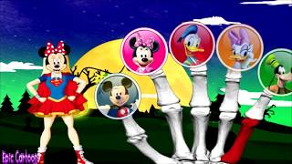 Skeleton Mouse Pops Color Balloons with Spiderman, Lightning McQueen And Elsa Finger Family Song!