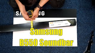 Samsung HW B550 Soundbar Unboxing, Setup, Dimensions and Tests on TV, Music and Movies