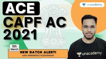 Ace CAPF AC 2021 | How to prepare for CAPF AC 2021 in 150 Days? | Himanshu Kushwaha