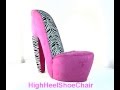 Zebra & Hot Pink High Heel Shoe Chair Zebra & Hot Pink High Heel Shoe Chair