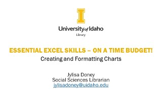 Essential Excel Skills - Creating and Formatting Charts