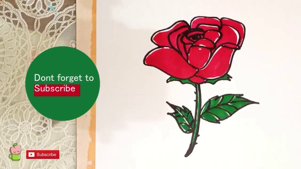  Cara menggambar Bunga Mawar  Lucu MUDAH YouTube