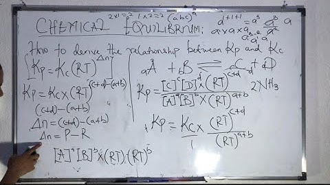 How to derive the relationship between Kp and Kc- - Chemical Equilibrium.