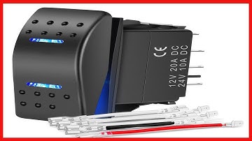 Nilight Momentary Rocker Switch Toggle ON Off ON Switch DPDT 7Pin 12V 24V