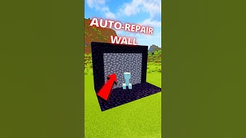 AUTO-REPAIR WALL #minecraft #minecraftbuilding #wall #shorts