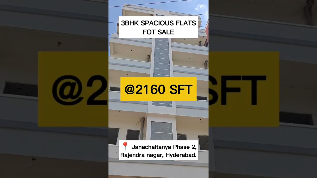 📍 3BHK Spacious Flats For Sale At Janachaitanya Phase-2 