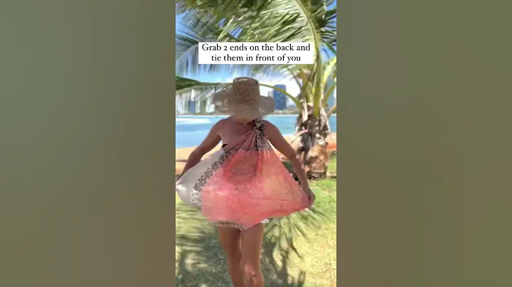 🏖 Here’s a hack how to make cute summer top from ur beach sarong #fashionhacks #sarong #beachwear