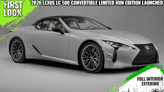 2026 Lexus LC 500 Convertible Special Edition Launched With New Colour - Full Interior Exterior screenshot 5