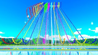 1 vs 10 Loops Water Slide – Planet Coaster 2