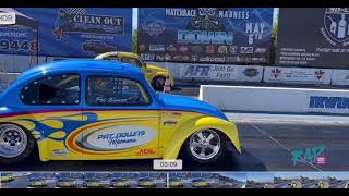 Pat Downs blasting off at Hotvws Drag Day RADtv Irwindale Drag racing