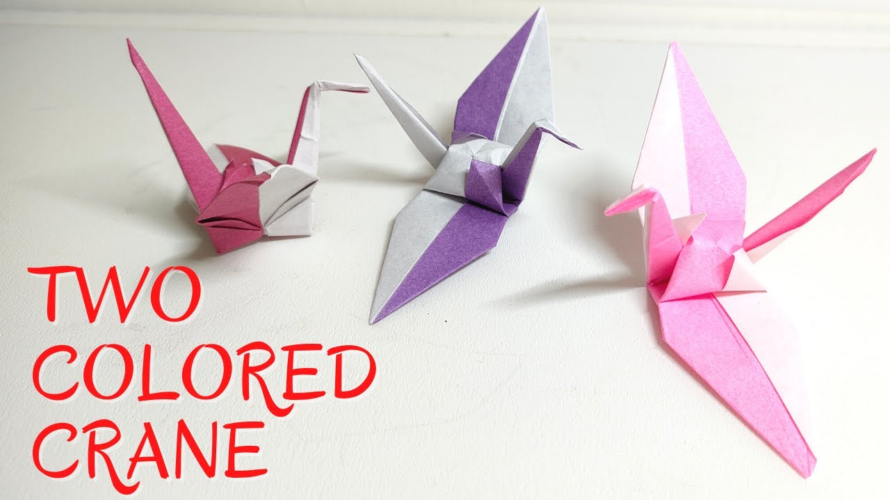 折り紙 紅白鶴 つる Two Colored Crane おりがみチャンネル Origami Channel 折り紙モンスター 折り紙 紅白鶴 つる Two Colored Crane おりがみチャンネル Origami Channel 折り紙モンスター