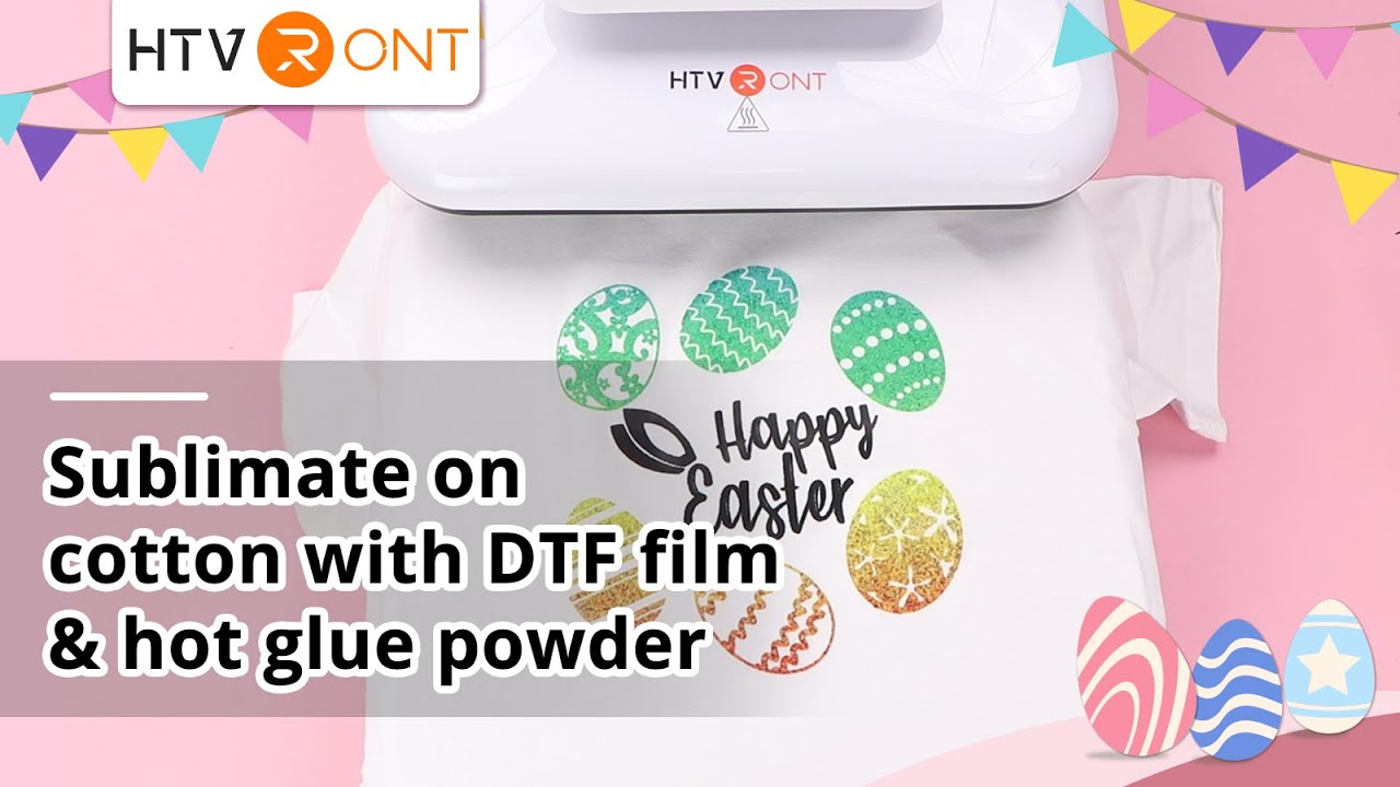 Sublimation hack with DTF powder and glitter dtf film #sublimationprin