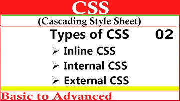 Types of CSS | Inline CSS | Internal CSS | External CSS | CSS के प्रकार | How to use CSS Types  #css