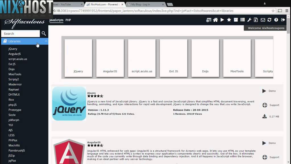Installing PHPlot with Softaculous in cPanel