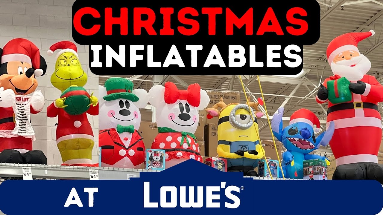 Christmas Inflatables at Lowes: Festive Yard Decor 2023 - YouTube