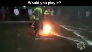 Football/soccer sunday league game with a football on fire, fireball screenshot 5