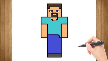 How to draw STEVE MINECRAFT