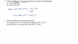 Longitude and time differences part 1