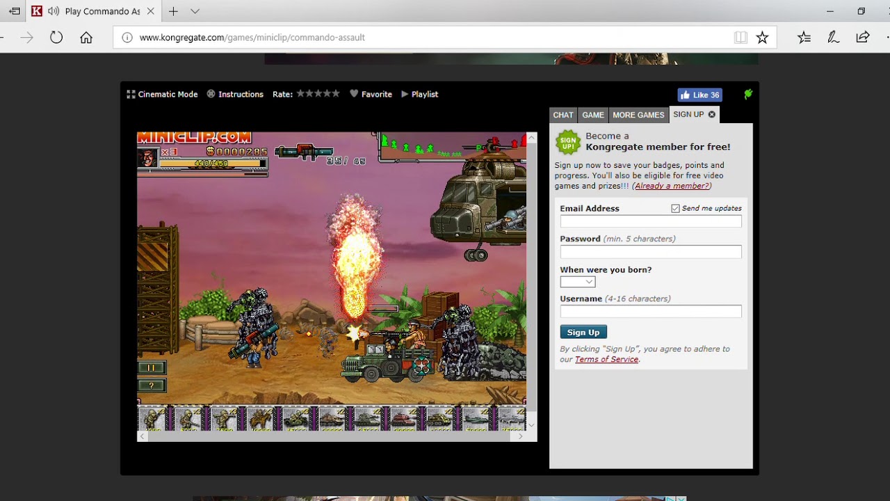 Commando Assault - Free Online 2D Shooter Game - ISS MAH BOI LENARD!