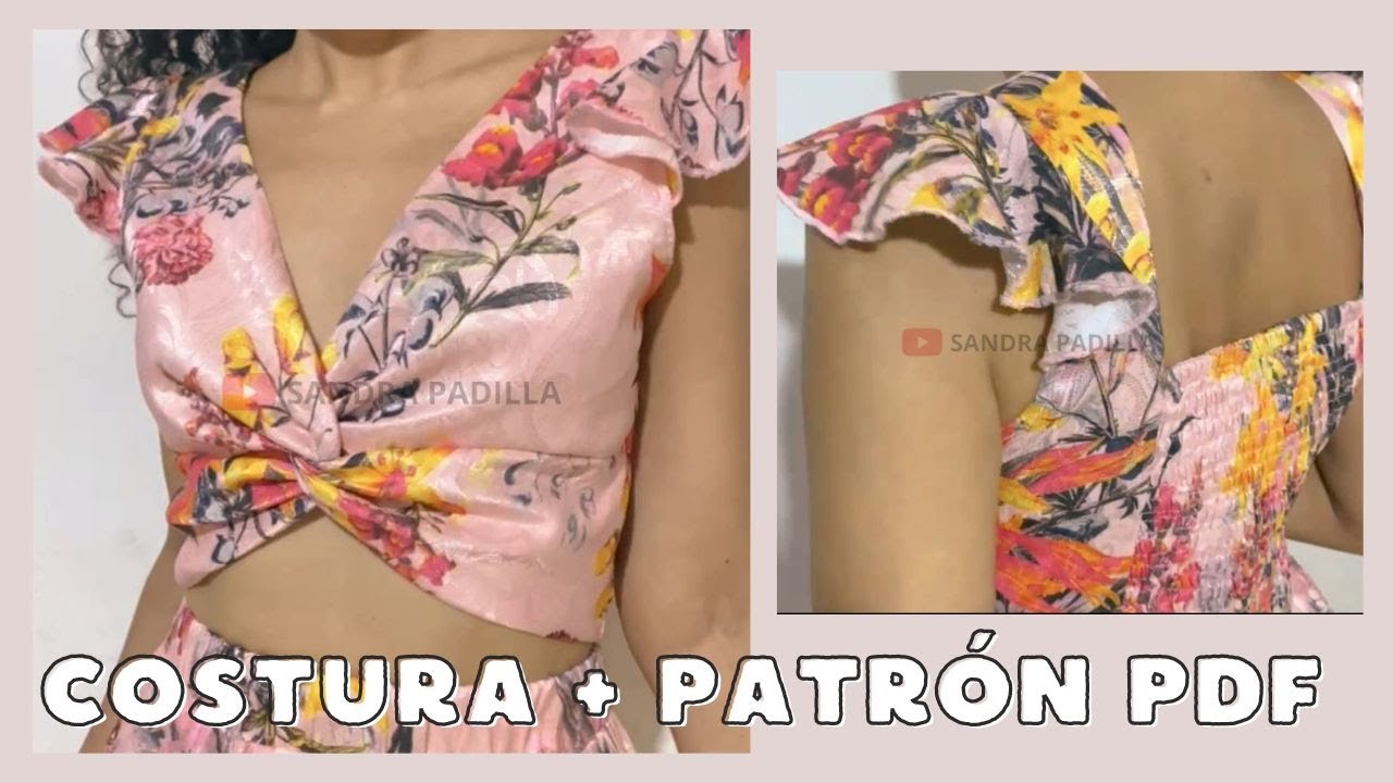 Confección de BLUSA CON NUDO en el frente | Patrón de Costura en PDF✅