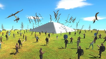 PTERANODON SWARM Attack From Pyramid - Animal Revolt Battle Simulator