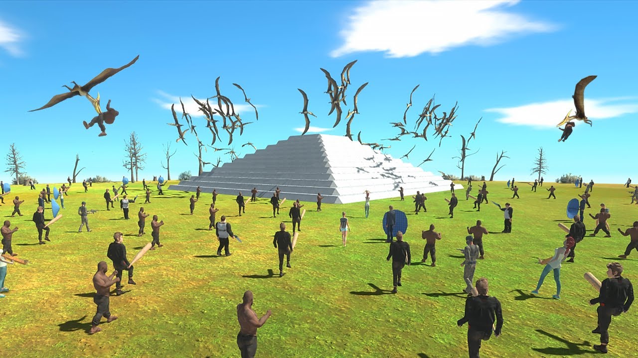 PTERANODON SWARM Attack From Pyramid - Animal Revolt Battle Simulator