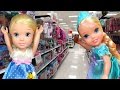 Toy hunt with elsa  cinderella toddlers  lots of toys and dolls  playing