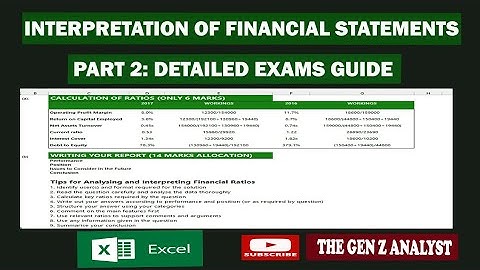 Interpretation of Financial Statements (Ratios Analysis) - Part 2 | Financial Reporting