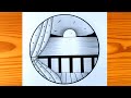 Easy Scenery Drawing for Beginners | Pencil Sketch of a Sunset View ✏️