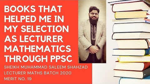 Recommended Books for PPSC LECTURER MATHEMATICS | PPSC Written Test | Books | Syllabus | PPSC