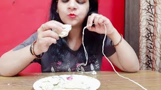 swallow video /rosated multani mitti eating,  crunch sound very tasty