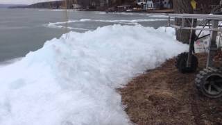 Ice attack, keuka lake