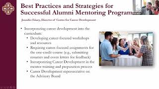 Synergy of Success: Alumni Mentoring, Career Development and Academic Partnerships