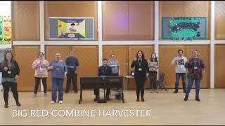 Big Red Combine Harvester