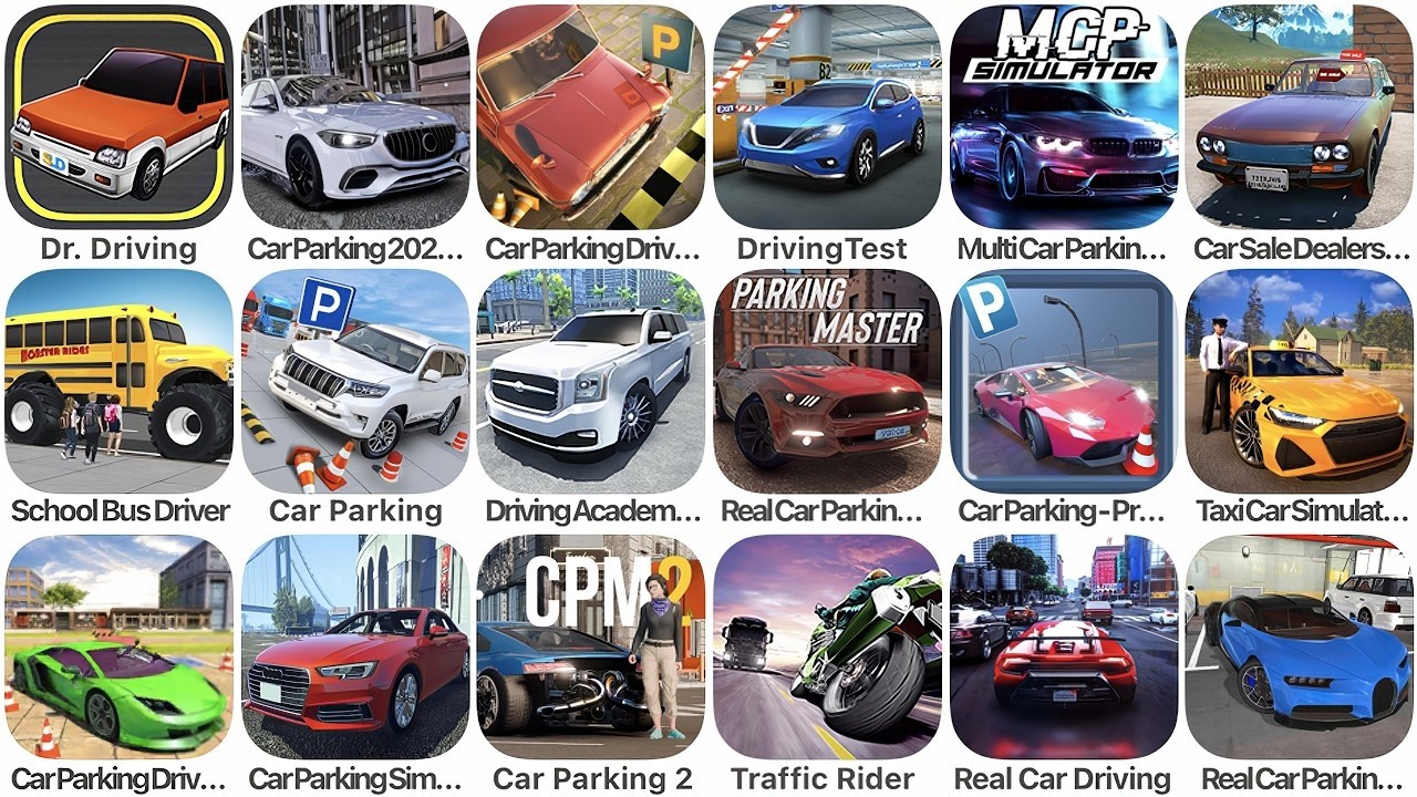 Dr Driving,Car Parking 2026,Car Driving Sim,Driving Test,Multi Car Parking,Car For Sale Simulator