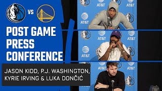 Jason Kidd, P.J. Washington, Luka Dončić \& Kyrie Irving | Press Conference @GSW | 04\/03\/24