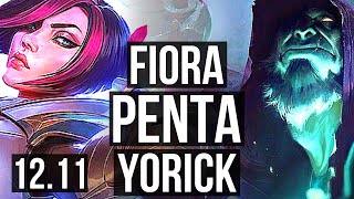 FIORA vs YORICK (TOP) | Penta, 1.6M mastery, Legendary | EUW Diamond | 12.11